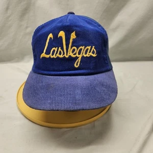 Vintage Las Vegas Mütze blau Cord Snapback Seil verstellbar Cap Trucker Mesh - Bild 1 von 7