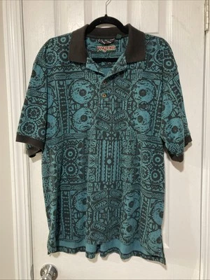 JanSport Vintage 90’s Hombre’s Talla L Multicolor Abstracto Polo Patrón Tribal Foto 1 de 4
