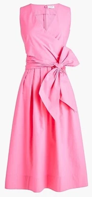 J. Crew женщин v-образным вырезом надежном платье блестящий Azalea размер 8 новый с Ярлыками AK920 - Изображение 1 из 4