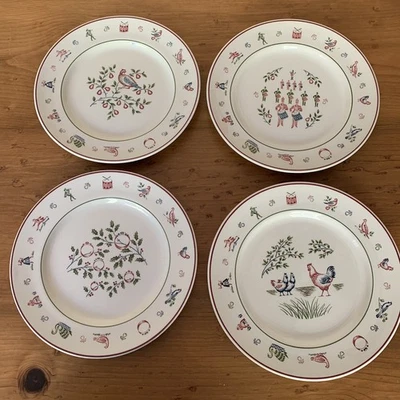 Johnson Brothers 12 Días de Navidad Juego de 4 Platos de Cena 10 3/8" Inglaterra Usado en Excelente Condición Foto 1 de 4