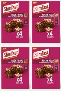 SlimFast Meal Replacement Bars Rocky Road 16x60g High Protein Weight Loss Diet - Picture 1 of 4