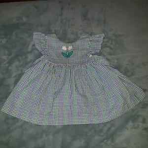 Vestido Vintage Samara Años 80-90 Niñas Guinga Floral Pequeño 4T - Imagen 1 de 7