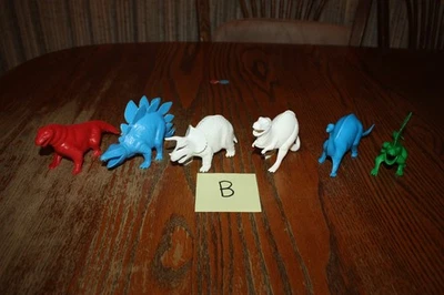 Juego completo de los seis dinosaurios Tootsietoy B - Ajax, Joy Toy, Marx, MPC, Timmee Foto 1 de 4