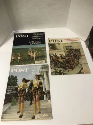 Saturday Evening Post Magazines Lot of 3 1958, Sep&Oct 1967 Notre Dame Football Foto 1 de 4
