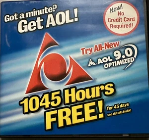 AOL. Ver. 9.0 OPTIMIZED, RED AOL LOGO, INTERNET COLLECTIBLE, VINTAGE CD, CASE - Picture 1 of 3