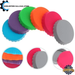 6pcs Soda Bottle Caps Soda Can Covers for Beer Silicone Soda Can Lids Covers - Picture 1 of 12