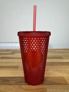 Starbucks Red Studded Tumbler 473ml 16oz Mehrwegbecher mit Strohhalm Limited Edition - Bild 1 von 4