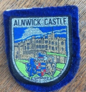 vintage Alnwick Castle Great Britain sew on patch - Picture 1 of 1