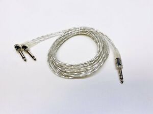 Y-Cable Transparent Clear Silver For ROLAND BOSS  V-Drum Splitter Cable Cord L-P