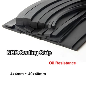 1Meter Vollgummi Dichtungsband Quadratische NBR ölbeständig Gummidichtleiste - Picture 1 of 6