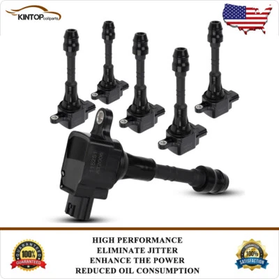 Paquete de 6 bobinas de encendido para Infiniti M45 2003-2004 2006-2010 4,5 L UF482 U5007 Foto 1 de 4