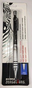 Zebra TECT 2WAY TECHNICAL PENCIL Mechanical Drafting 0.7 mm New BLACK / SILVER - Picture 1 of 4