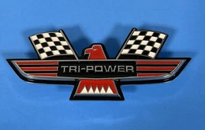TRI-POWER Eagle Bird Fender Emblem -Red - Picture 1 of 2