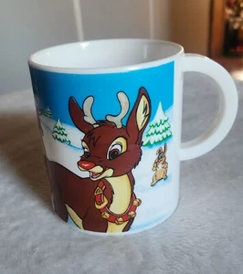 Vintage 1989 Rudolph Red Nose Reindeer Blinky Mug, Not Good Musical Function - Picture 1 of 4