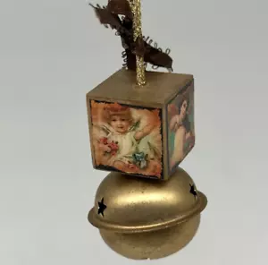 Vintage Ornament Bell with Angels Unbranded Christmas Holiday Religious - Picture 1 of 8
