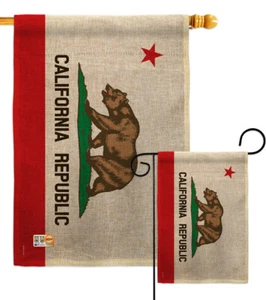 Kalifornien Staat Sackleinen Garten Flagge Staaten regional klein Geschenk Hof Haus Banner - Bild 1 von 17