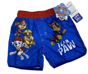 Traje de baño para niños talla 12M adorable patrulla baúles de natación UPF 50+ azul secado rápido - Imagen 1 de 7