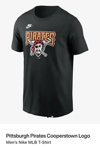 Nike Rare Pittsburgh Pirates MLB Cooperstown Logo Shirt Sz XL - Picture 1 of 3