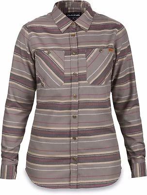 Camisa Dakine CANTERBURY Mujer Capa Base Franela Mediana Tejida Rayas NUEVA Foto 1 de 3