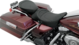 Drag Specialties Black 12" Wide Mild Stitch REAR Pillion Pad/Seat 1997+ Touring - Bild 1 von 1