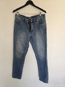 Gazman Denim Length Straight Fit Jeans Dark Indigo Blue Mens Size 32 Casual - Picture 1 of 8