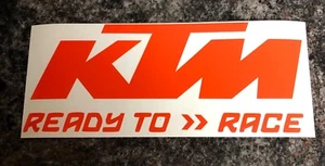 KTM Ready To Race Vinyl Window Decal Sticker 8” Choose Your Color - Picture 1 of 14