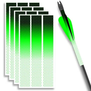 Arrow Wraps Qty. 14 Printed Honey Comb Fade, Black, Green to White - Picture 1 of 1