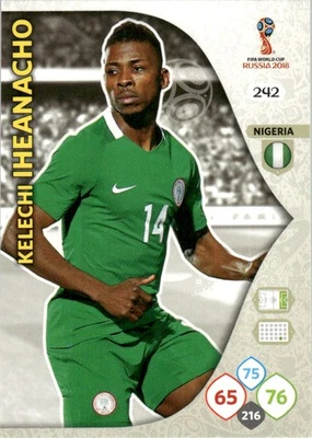2018 Panini Adrenalyn XL FIFA Soccer World Cup Kelechi Iheanacho Nigeria #242 - Image 1 of 2