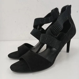 M&S Black Suede Heels Womens Size UK 7.5 RMF03-GB - Picture 1 of 9