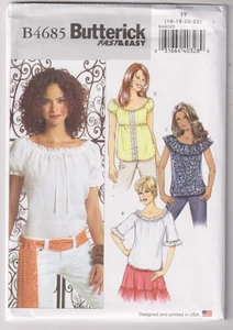 4685 BUTTERICK - Pullover Peasant TOP - Sz 16/18/20/22 - Picture 1 of 2