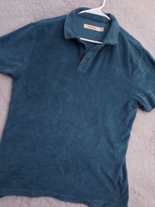 Birdwell Polo Shirt Mens Medium Terry Cloth Beach Britches Beach Surfing Preppy - Picture 1 of 9