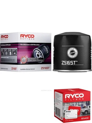 Ryco Syntec Oil Filter Z516ST + Service Stickers fits Ford Cougar 2.5 SX,SW - image 1 of 4