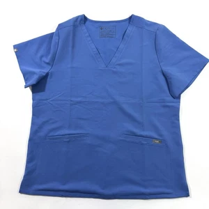Figs Casma Three Pocket Scrub Top Blue Size XL PO3094 Medical Uniform - Picture 1 of 6