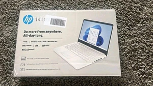 HP laptop 14 Windows 11 Homes 14 Intel Celeron 4GB RAM 64GB eMMC HD - Picture 1 of 3