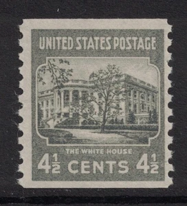 Scott 844- MNH, Coil- 4 1/2c White House- Presidential "Prexie" Series- 1939 - Picture 1 of 2