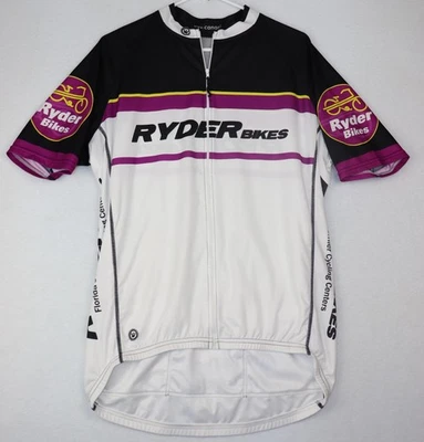 Camiseta deportiva de ciclismo Canari Ryder Bikes para hombre XL desconocida blanca negra púrpura EE. UU. Foto 1 de 4