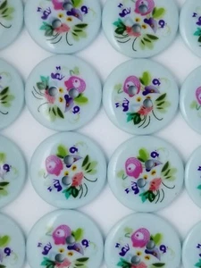 SIZE 30L-3/4" FLORAL PATTERN BUTTON, SHINY FINISH, 1 GROSS, FREE SHIPPING USA - Picture 1 of 8