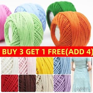 50g/ball Essentials Lace Crochet Cotton 3 Ply 50g Knitting Crochet Yarn
