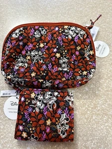 Vera Bradley Disney Mickey & Minnies Vine Floral Black Mini Belt Bag/Wallet Set - Picture 1 of 6