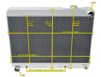 AL Champion 3 Row All Aluminum Radiator for 1961 - 1963 Buick Invicta V8 Engine - Image 1 of 4