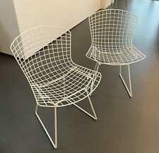 Pair Harry Bertoia Knoll genuine vintage mid-century white Chairs design classic