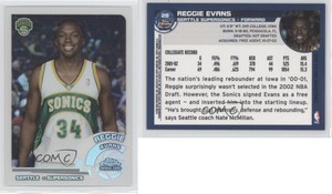 2002-03 Topps Chrome White Border Refractor /249 Reggie Evans #28 Rookie RC