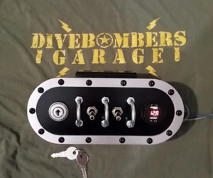 Switch Panel Bomber style 2 switch with usb, volt meter, and ignition switch 12v - Picture 1 of 6