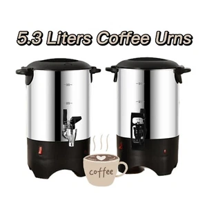 5,3 l kommerzielle Edelstahl Kaffee Urne Maschine Maschine Büro Heißwasser - Bild 1 von 5