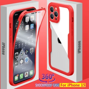 360 Full Case Clear Coque Etui Antichoc Pour iPhone 16 15 14 13 12 11 Pro Max XR - Photo 1 sur 17