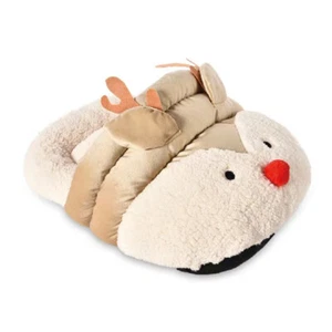 Cama de reno de Navidad festiva para mascotas perros cama de Happy Pet suave, felpa, cómoda - Imagen 1 de 3