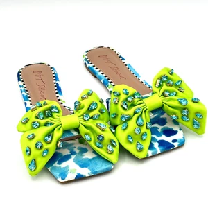 Betsey Johnson Daisyy R Damen-Pantolette Sandale, 6,5, blau bunt - Bild 1 von 8