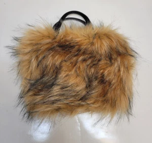 Brown Faux Mink Fur Fashion Vintage Furry Handbag Square Crossbody Bag Fur Purse - Picture 1 of 4