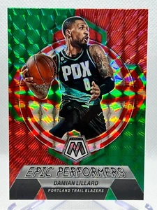 Damian Lillard 2022-23 Panini Mosaic #11 Epic Performers GREEN MOSAIC PRIZM - Imagen 1 de 2