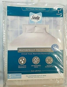 SEALY BEDDING MATTRESS PROTECTION UP TO 9" DEEP TWIN SIZE 39 X 75 IN (99X190CM) - Picture 1 of 7